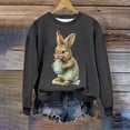 thumbnail image 2 of Womens Blouses Long Sleeve Easter Women's Round Neck Raglan Sleeves Printed Long Sleeved Top Hoodie, 2 of 4