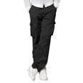 thumbnail image 1 of Tenmix Mens Straight Leg Tactical Pant Classic Cargo Pants Multi Pockets Work Trousers Solid Color Bottoms Black S, 1 of 4