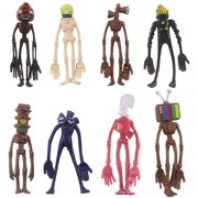 Siren Head Toys Figure,8Pcs Cartoon Animal Figure Horror Model Doll Set Figure Anime Model Toy