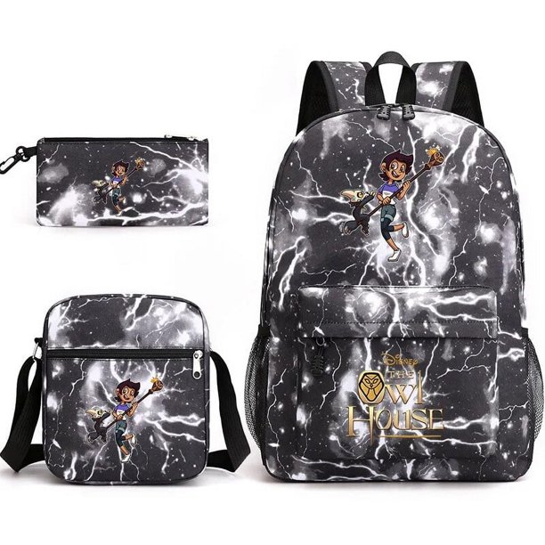 3pcs The Owl House Bookbag Kids Backpack Boys Girls School bags Shoulder Bag Set Daily Backpacks Mochilas