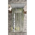 thumbnail image 3 of Ambesonne Birch Tree Quilted Bedspread Set 2 Pcs, Late Summer Foliage, Twin Size, Green Pale Grey Black, 3 of 3