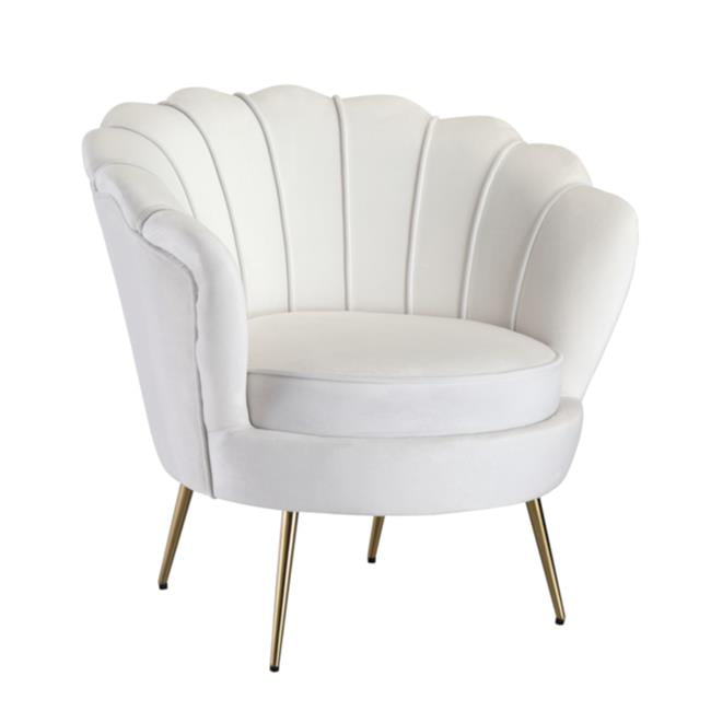 Fine Mod Imports FMI10303-WHITE Bridal Arm Chair&#44; White - 30 x 31.5 x 23.6 in
