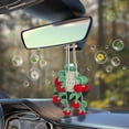 thumbnail image 5 of Handmade Crochet Hanging Car Air Freshener - Sweet Cherry Charm with 12ml Refillable Glass Essential Oil Bottle, Cute Car Accessories for Women & Bedroom Floral Decor, 5 of 13