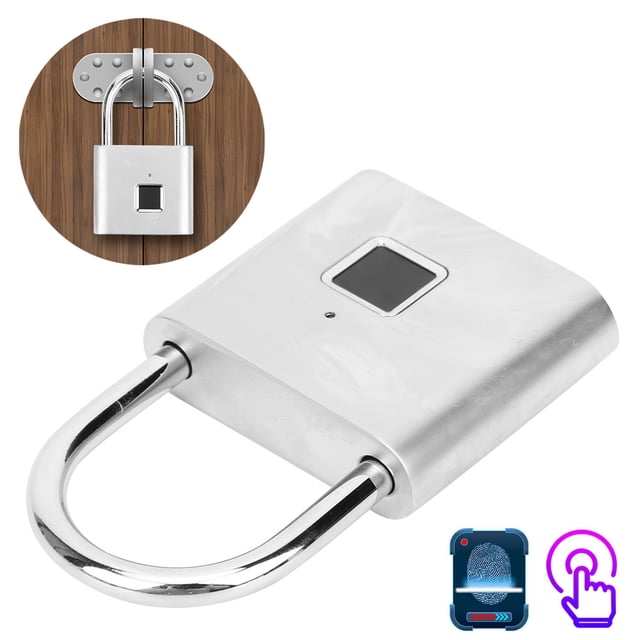 Candado Candado De Huella Digital Inteligente Cerradura LED De Seguridad Recargable Por USB Para Gabinete De Equipaje De Mochila