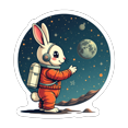 thumbnail image 4 of cartoon Rabbit Astronaut Stickers, Waterproof Rabbit Astronaut Sticker for Water Bottle Laptop Phone Cases Planner Skateboard Luggage Helmet Party Favor Decor, Ideal for Adults Teens Teacher Rewards, 4 of 9