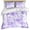 Purple, variant on 3 Piece Purple Flowers Duvet Cover Set Queen Size, Microfiber Comforter/Quilt Cover with Corner Ties and 2 Pillowcases, Watercolor Summer Botanical Floral All Season Soft Bedding with Zipper Closure