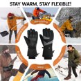 thumbnail image 4 of lcziwo Black Unisex Winter Waterproof Heated Gloves for Cycling, Motorcycle, Hiking, Snowboarding Heating Glove with Touchscreen Function, 4 of 9