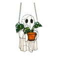 thumbnail image 4 of Sylvtty Halloween Suncatcher Stained Glass Window Hanging Sun Catcher Acrylic Ghost Plant Bookshelf Decoration for Window Wall Art Decor, 4 of 7