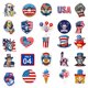 thumbnail image 2 of Pegatinas patrióticas del Día de la Independencia de los Estados Unidos, 50 unidades, impermeables, 2 of 2