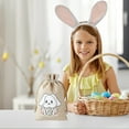 thumbnail image 3 of Yyuenw Easter Burlap Bag Easter Burlap Bags with Drawstrings Bunny Rabbit Linen Pouches Sacks with Ribbon Party Favor Bag for Birthday Treats Goodie, 3 of 5
