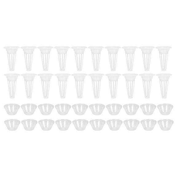 MLINS  Garden Germination Cups Plastic Planting Basket Grow Hydroponic White