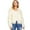 White, variant on Women's Faux-fur Jacket Long Sleeve Solid Color V-Neck Outwear, Comfy Autumn and Winter Floating Wool Jacket Wool Jacket