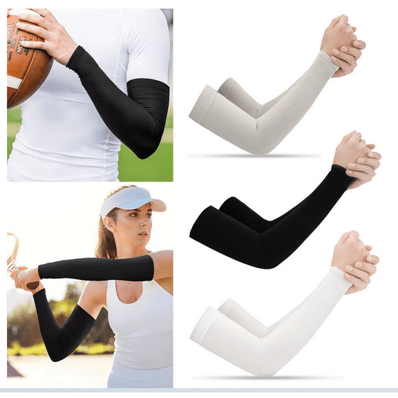 WEISIPU 3 Pairs Cooling Arm Sleeves for Men & Women, UV Sun Protection Sports Outdoor Tattoo Cover Up Sleeves