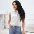 thumbnail image 3 of Yesfashion Women Sequin Tank Tops Sleeveless Sparkle Shimmer Crew Neck Vest Tops Glitter Camisole, 3 of 5