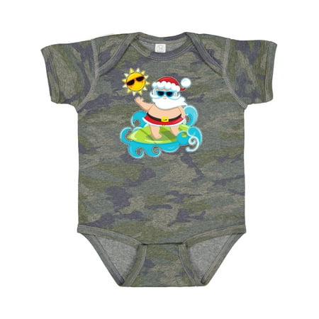 

Inktastic Surfing Santa Gift Baby Boy or Baby Girl Bodysuit
