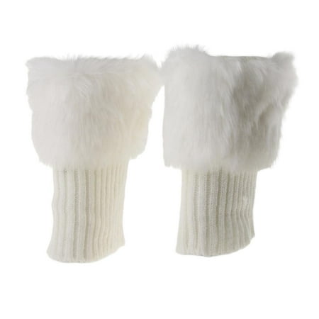 

Knit Toppers Leg Warmer Boot Sock Sleeves White