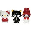 Hello Kitty Glass World Miniature Glass Figurines, 3-Pack, Hello Kitty 1/Chococat/My Melody
