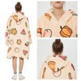 thumbnail image 4 of Hoodie Blanket for Women Men Teens,Oversized Wearable Blanket Sweatshirt Cartoon Warm Cozy with Large Pocket, 4 of 7