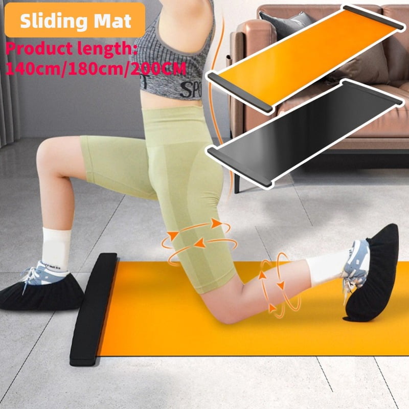 Yoga Practice Mat Pilates Sport Fitness Sliding Mat w/ Anti-Slip Layer Low-Impact Exercise Mat For Balance Training Core Workout
