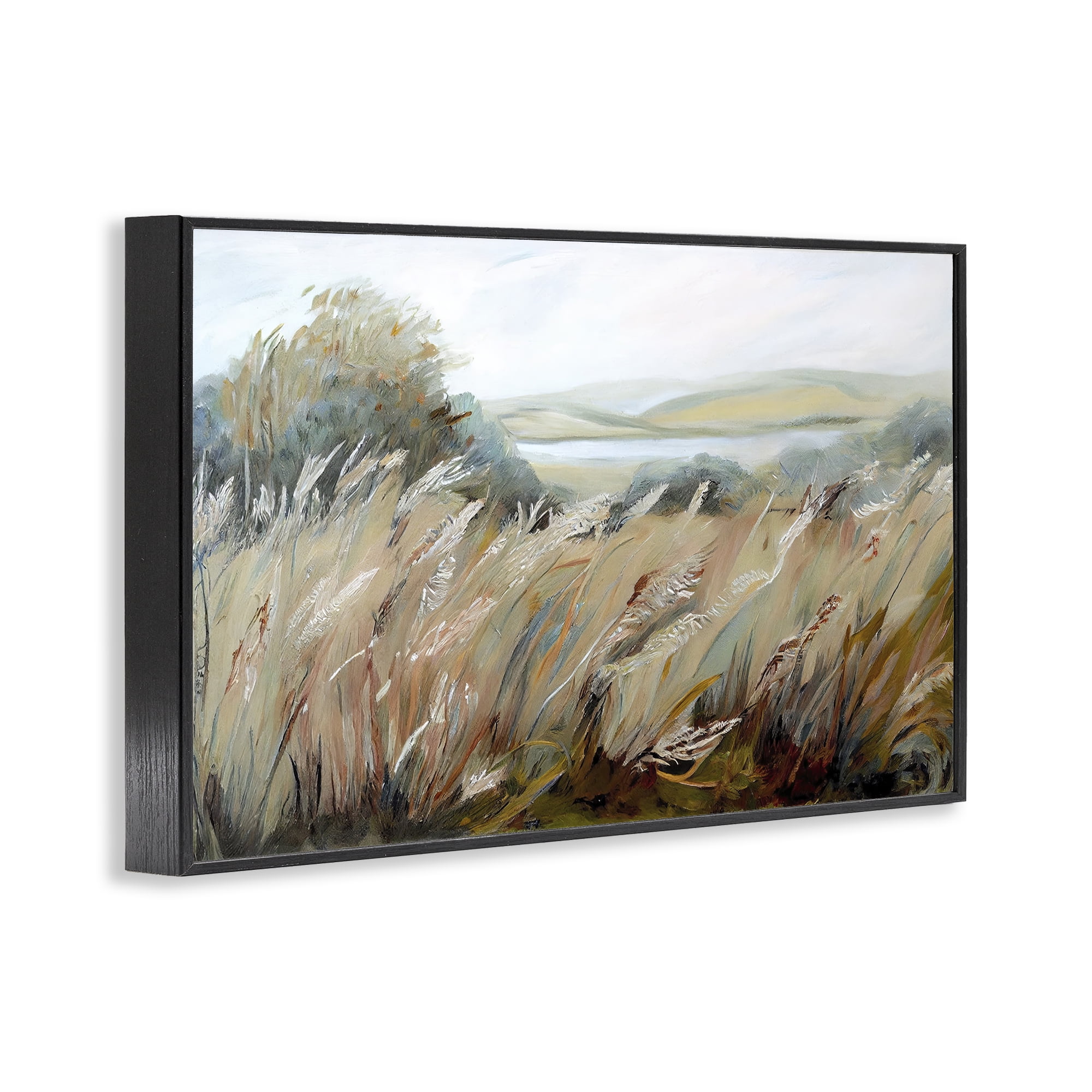 Windy Meadow Distortion Black Framed Giclee Art, design by Sasha