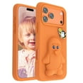 thumbnail image 2 of For IPhone 17 Pro Max Case Cartoon Penguin Baby Stand EVA Environmental Protection Anti Fall Phone Protective Cover,Orange,For iPhone 17 Pro Max, 2 of 8