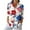 3-Red, variant on SELONE Womens White Button down Shirt 4th of July Tops Collared Long Sleeve Clothes Independence Patriotic Graphic Wear