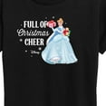 thumbnail image 3 of Disney - Full Of Christmas Cheer Cinderella - Women's Short Sleeve Graphic T-Shirt, 3 of 5