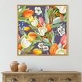 thumbnail image 2 of Designart 'Blooming Orange and White Tulips III' Traditional Framed Canvas Wall Art Print, 2 of 5