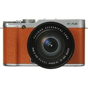 Fujifilm X-A2 16.3 Megapixel Mirrorless Camera with Lens, 16 mm, 50 mm, Brown