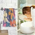 thumbnail image 7 of Yayeee 100% Cotton Hand Towels for Bathroom 16" x 28" Soft Absorbent Kitchen Towel, Colorful Painted Flowers Pattern, 7 of 7
