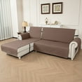 thumbnail image 4 of Sanmadrola Sectional Couch Covers Waterproof L Shape Sofa Cover Reversible Slipcover Chaise Lounge Cover Furniture Protector Cover for Pets Dog Cat Kids, Dark Brown, Small, 4 of 9