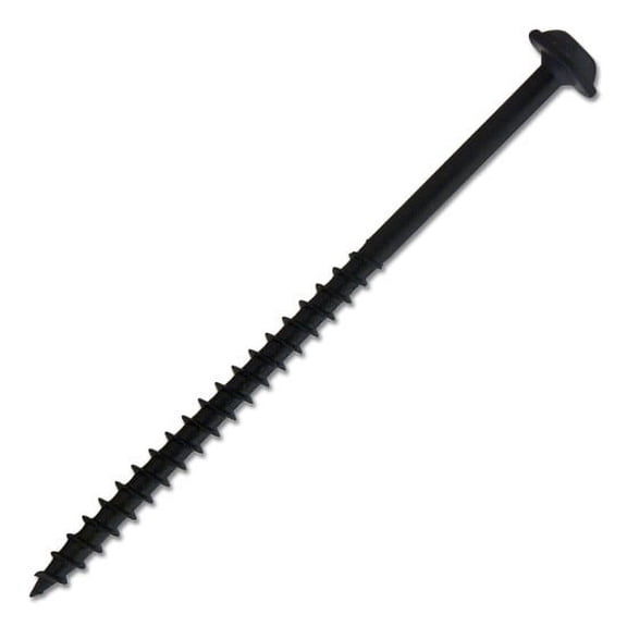 #8 x 3 in. Black #2 Square Round Washer Head Coarse Thread Self-Tapping 1000 Per Box