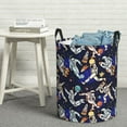 thumbnail image 6 of Fuzoiu Astronauts in sport Print Circular Hamper,Laundry Basket with Handle,Collapsible Laundry,Dirty Clothes Storage Basket,for Bedroom Bathroom Dorm Living Room-Small, 6 of 6