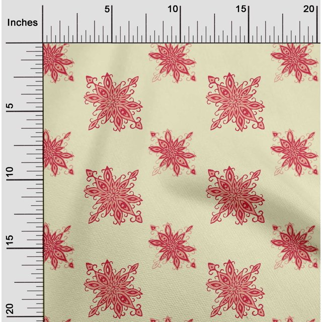 oneOone Tissu Polyester Lycra Imprimé Floral par Yard 56 Pouces de Large