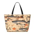 thumbnail image 2 of Large Travel Bag Waterproof Beach Bag Lightweight Oversized Tote For The Pool, Gym, Or Overnight Trips, Foldable Carryall The Fish In The Sea, 2 of 7