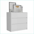 thumbnail image 2 of Dressers - 3 Drawer Sleek Style 31"H x 30"W | White | Particle Board, 2 of 7