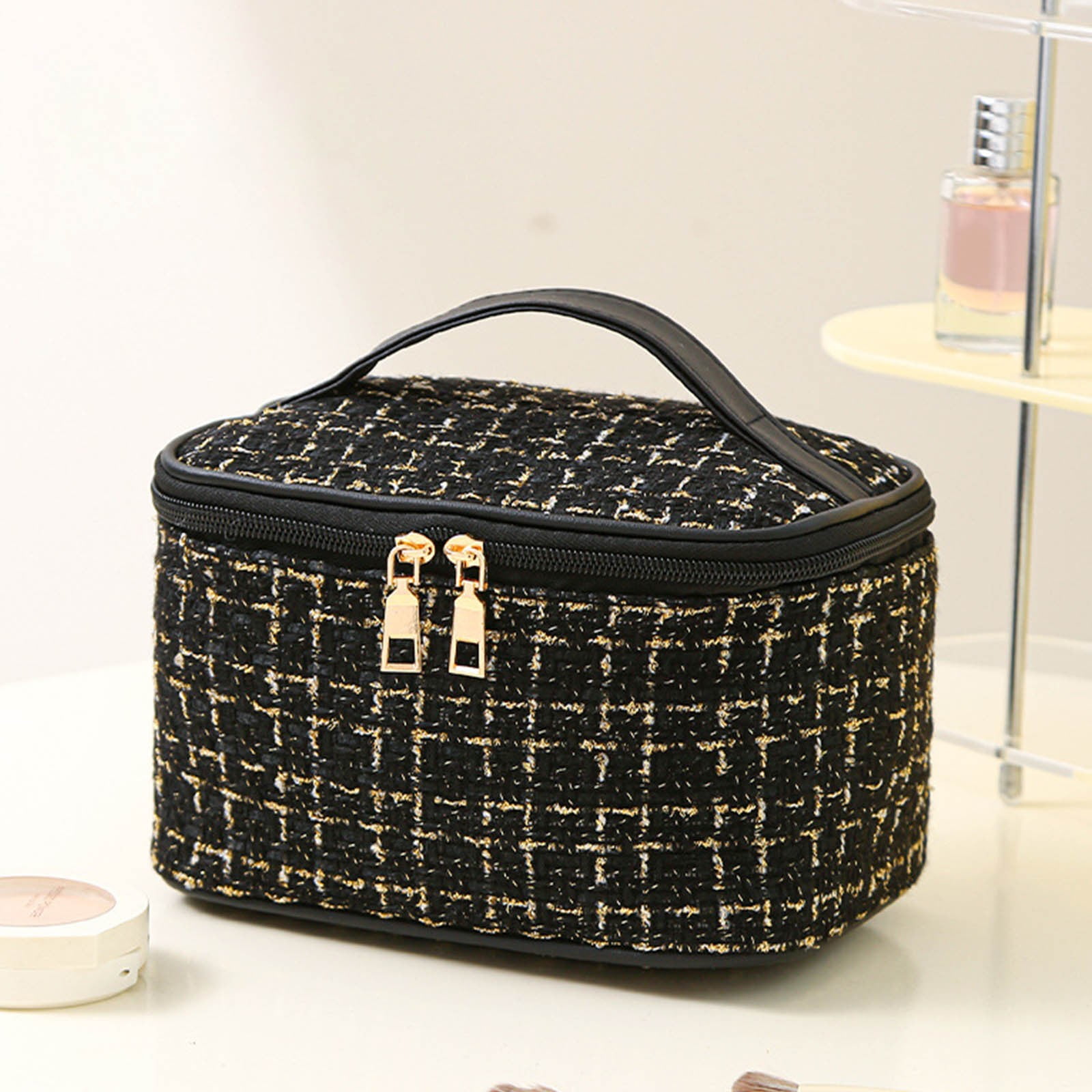 Trousse De Toilette Cosmétique Ou Maquillage Voyage Noire, Rangement Pratique - Neuf Avec étiquettes