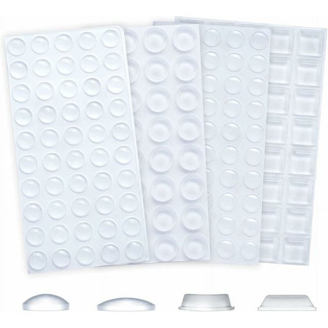 Silicone Rubber Bumpers for Furniture Surface Protection, Strong Adhesive Backing Cushioning & Dampening, Eco-friendly Material for Wide Application