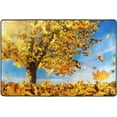 thumbnail image 4 of SKYSONIC 36x24in Golden Maple Tree Area Rug, Autumn Blue Sky Non-Slip Floor Carpet for Indoor Living Dining Room Bedroom, 4 of 7