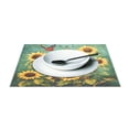 thumbnail image 3 of Ryvnso Placemats Set of 6 Flying Cardinal Sunflower Dining Mats Heat-Resistant Non-Slip Washable Table Mat, 3 of 8