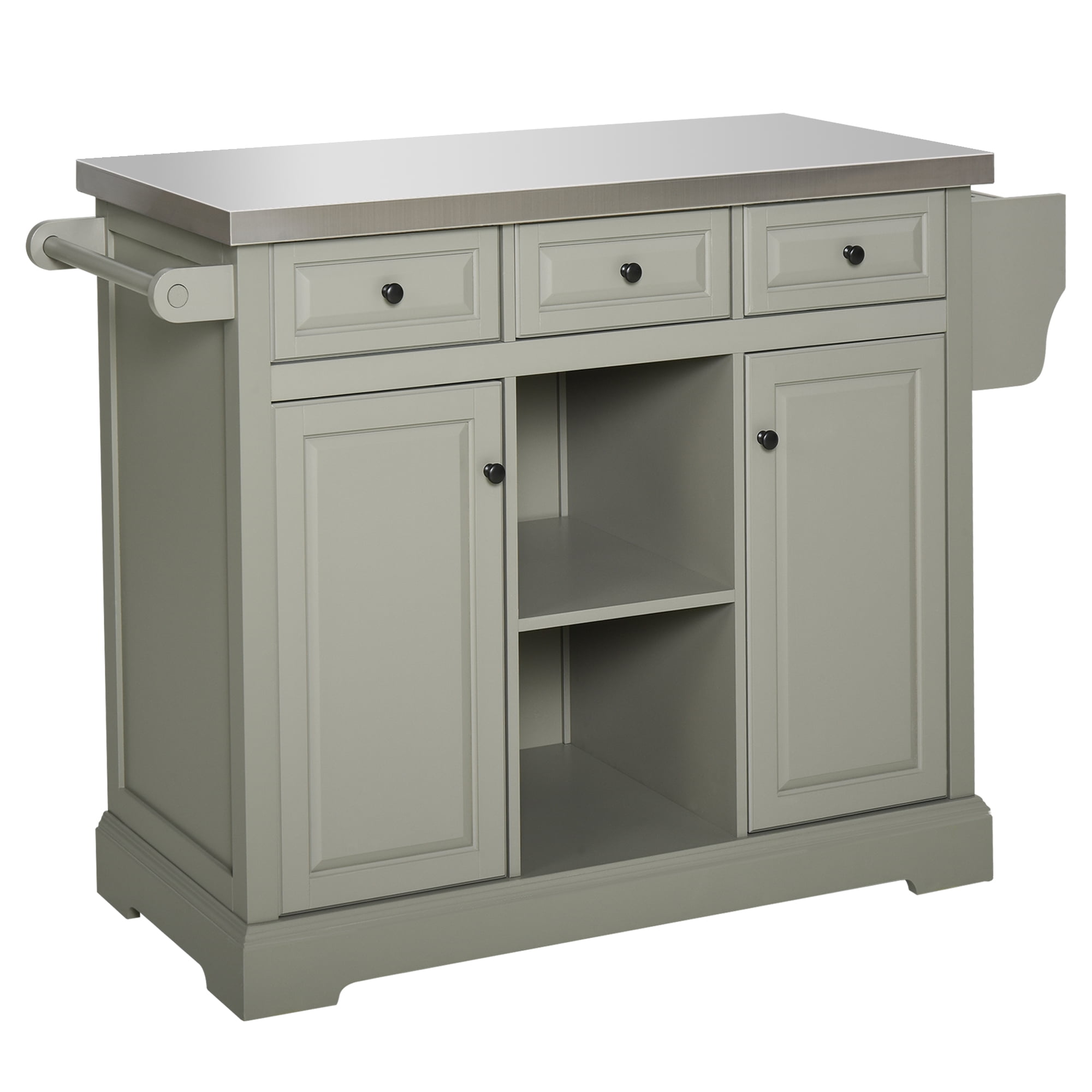 Stainless steel kitchen islands on wheels