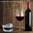 thumbnail image 2 of Bracelet de Température pour Vin, Bracelet Thermomètre LCD en Acier Inoxydable pour Vin Bouteille Bière Vins Rouges Capteur de Température pour Brassage à la Maison, 2 of 8