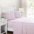 thumbnail image 2 of Beatrice Home Fashions, Whimsical Print 4PC Sheet Set, King, Flamingo Pink, 2 of 6