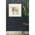 thumbnail image 3 of Epic Graffiti 'Longhorn Steer Sketch II' by Ethan Harper, Canvas Wall Art, 26"x26", 3 of 3