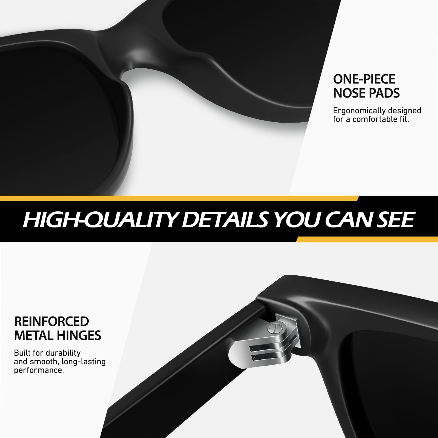 LINVO Classic Retro Polarized Sunglasses for Men Women Fishing Driving Hiking-3 Pack