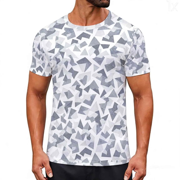 successthop Camouflage Shirt for Men Crewneck Short Sleeve TShirt Tops Big and Tall Lightweight Casual Clothes
