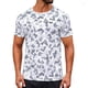 thumbnail image 2 of Ceisia Men's Slim Fit Grey White Geometric Camouflage Print Crew Neck Short Sleeve Casual T-Shirt Gifts, 2 of 9