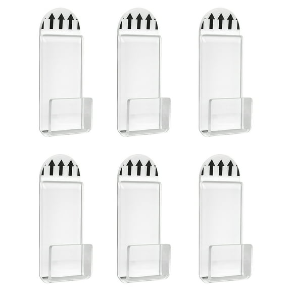 6 Pieces Modern Vinyls Record Wall Mount Shelf Set Contemporary Album Display Rack Music Collections Storage Stand