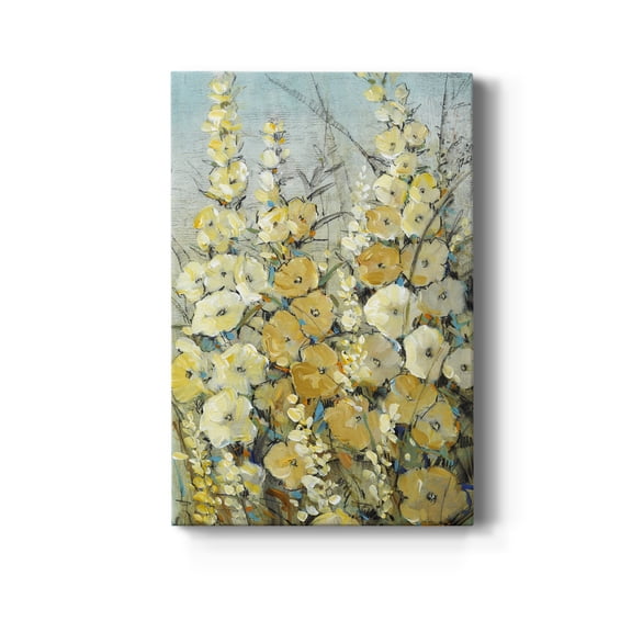 Cluster of Hollyhock II Premium Gallery Wrapped Canvas - Ready to Hang