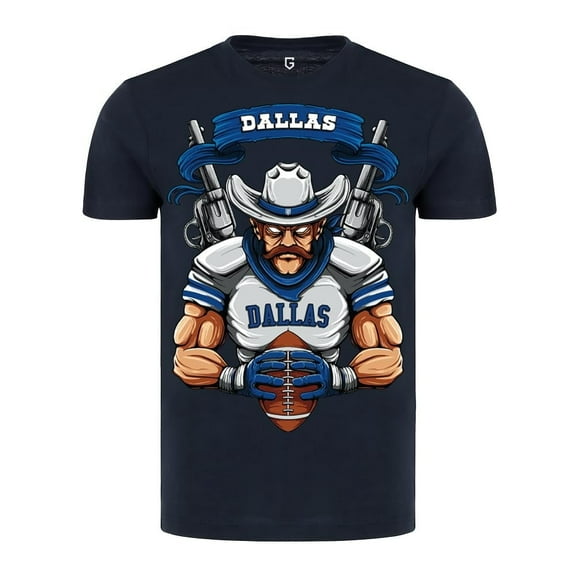 Game Garment Dallas Football Wild West Men's T-Shirt Short Sleeve Crewneck Graphic Tees